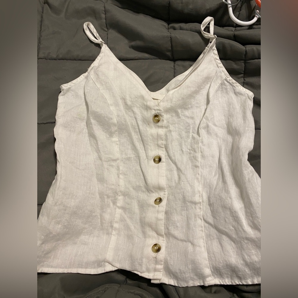 White button tank top